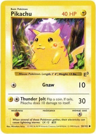 Pikachu (58/102) (E3 Stamped Promo with Red Cheeks) [Miscellaneous Cards] | Anubis Games and Hobby