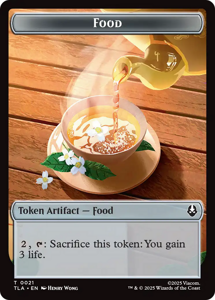 Monk // Food (0021) Double-Sided Token [Avatar: The Last Airbender Tokens] | Anubis Games and Hobby