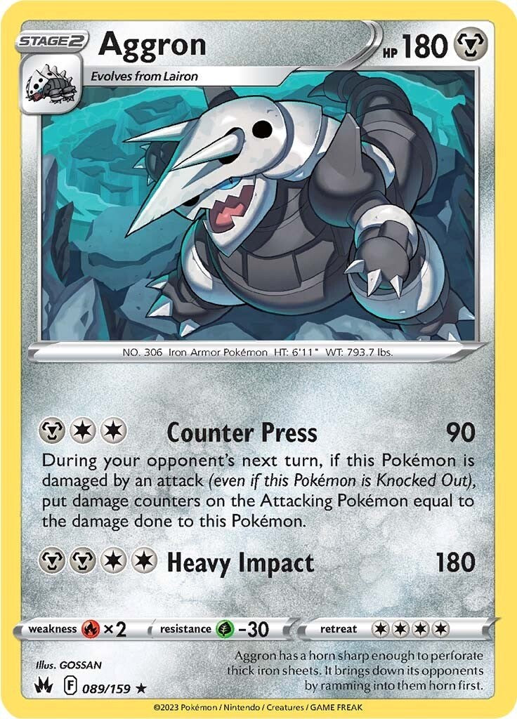 Aggron (089/159) [Sword & Shield: Crown Zenith] | Anubis Games and Hobby