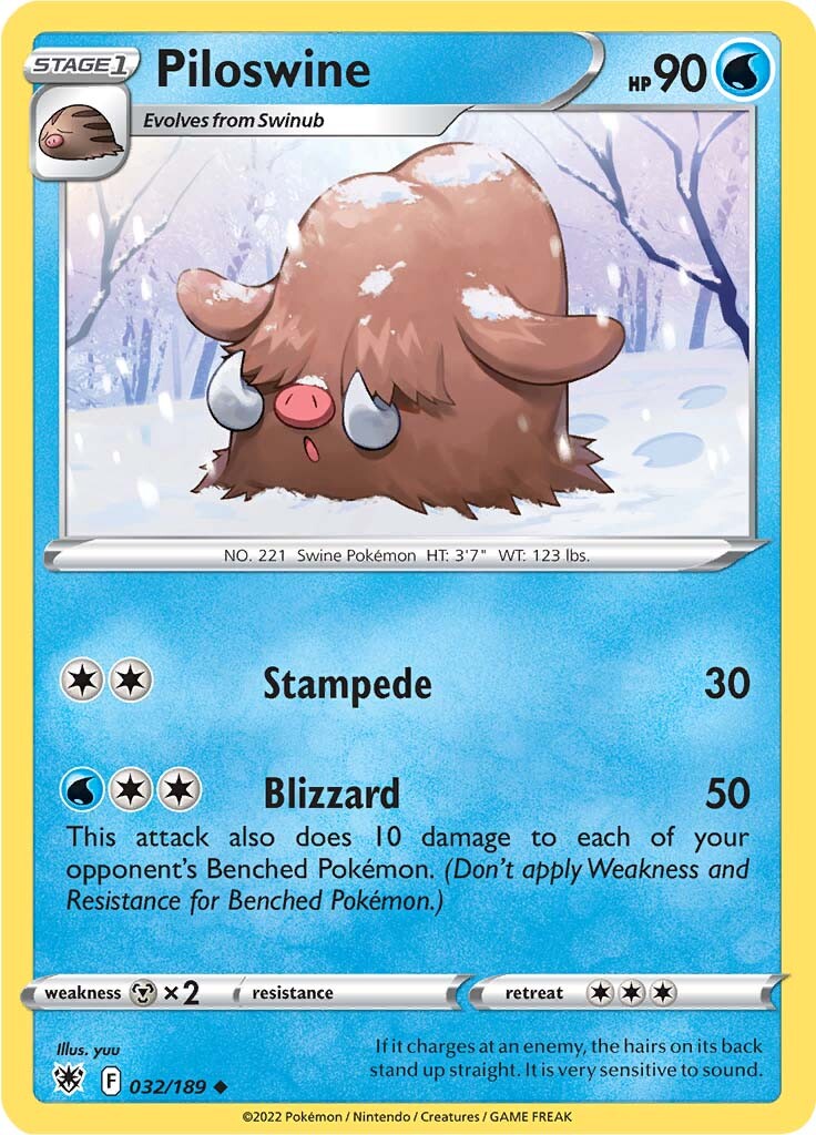 Piloswine (032/189) [Sword & Shield: Astral Radiance] | Anubis Games and Hobby