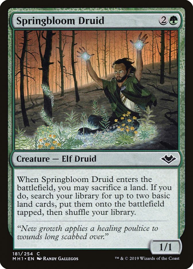 Springbloom Druid [Modern Horizons] | Anubis Games and Hobby