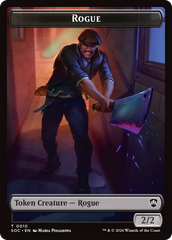 Spirit (0025) // Rogue Double-Sided Token [Secrets of Strixhaven Commander Tokens] | Anubis Games and Hobby