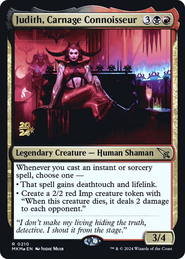 Judith, Carnage Connoisseur [Murders at Karlov Manor Prerelease Promos] | Anubis Games and Hobby