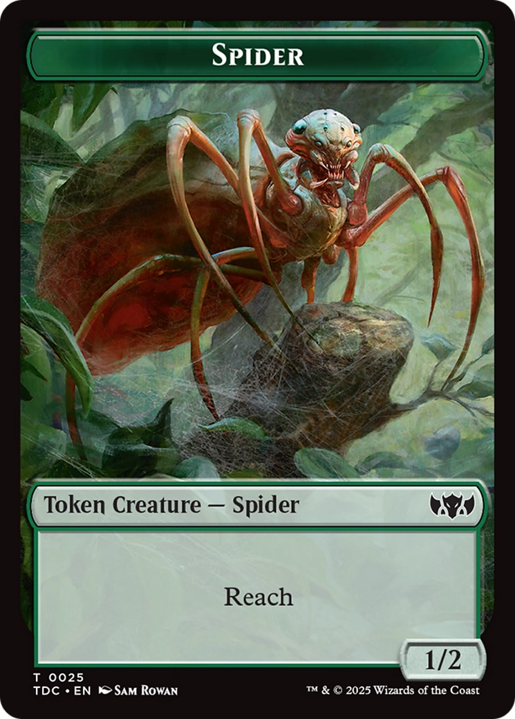 Spider // Bird Double-Sided Token [Tarkir: Dragonstorm Commander Tokens] | Anubis Games and Hobby