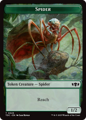 Wall // Spider Double-Sided Token [Tarkir: Dragonstorm Commander Tokens] | Anubis Games and Hobby