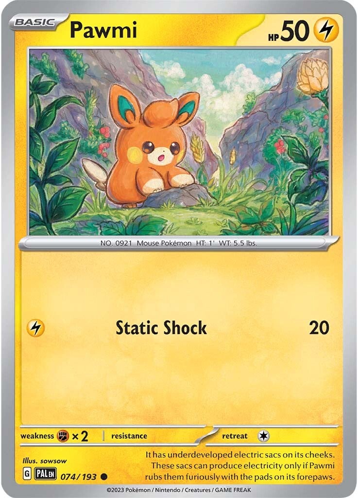 Pawmi (074/193) [Scarlet & Violet: Paldea Evolved] | Anubis Games and Hobby