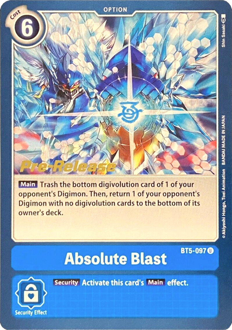 Absolute Blast [BT5-097] [Battle of Omni Pre-Release Promos] | Anubis Games and Hobby
