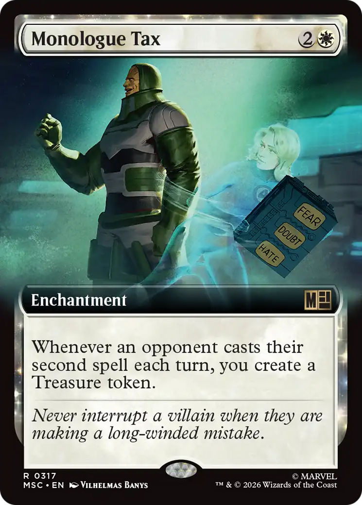 Monologue Tax (Extended Art) [Marvel Super Heroes Commander] | Anubis Games and Hobby