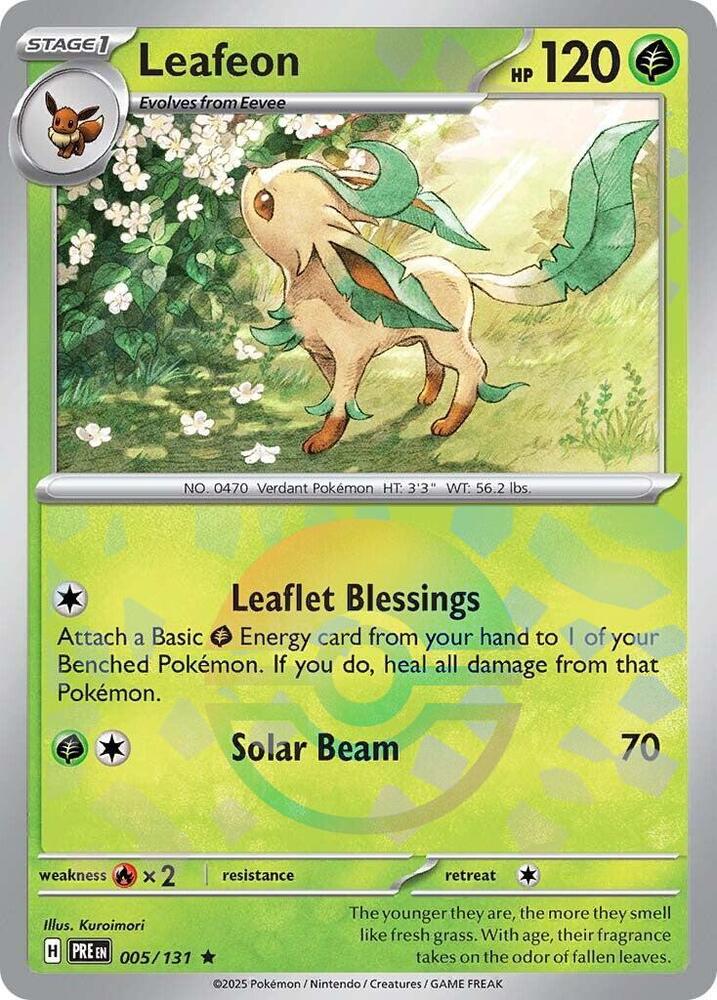 Leafeon (005/131) (Poke Ball Pattern) [Scarlet & Violet: Prismatic Evolutions] | Anubis Games and Hobby