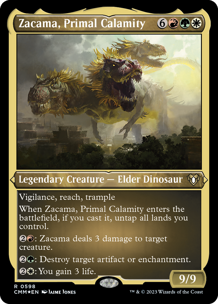 Zacama, Primal Calamity (Foil Etched) [Commander Masters] | Anubis Games and Hobby