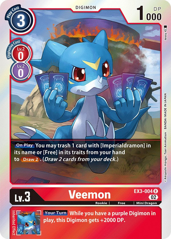 Veemon [EX3-004] [Draconic Roar] | Anubis Games and Hobby