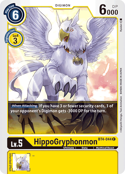 HippoGryphonmon [BT4-044] [Great Legend] | Anubis Games and Hobby