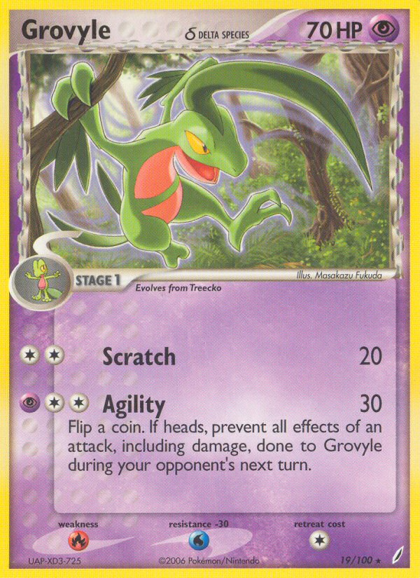 Grovyle(19/100) (Delta Species) [EX: Crystal Guardians] | Anubis Games and Hobby