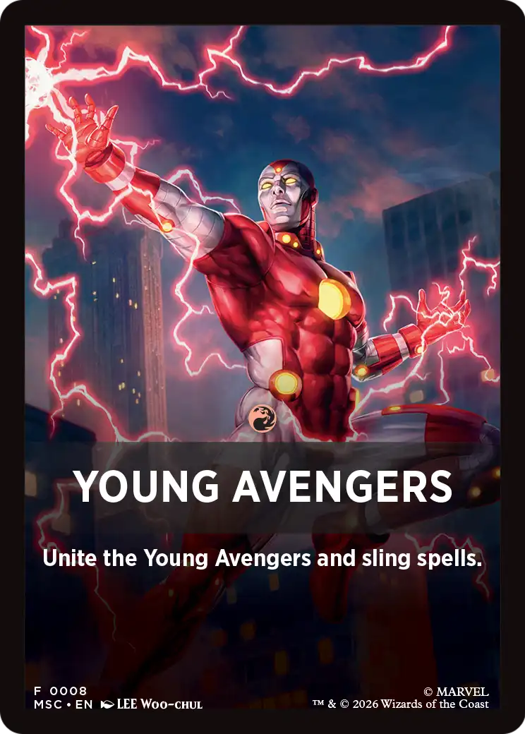 Young Avengers Theme Card (0008) [Marvel Super Heroes Commander] | Anubis Games and Hobby