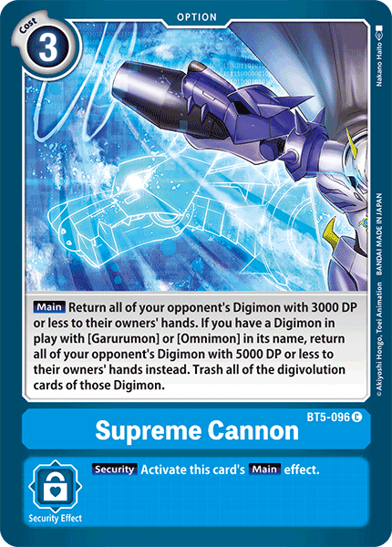 Supreme Cannon [BT5-096] [Battle of Omni] | Anubis Games and Hobby