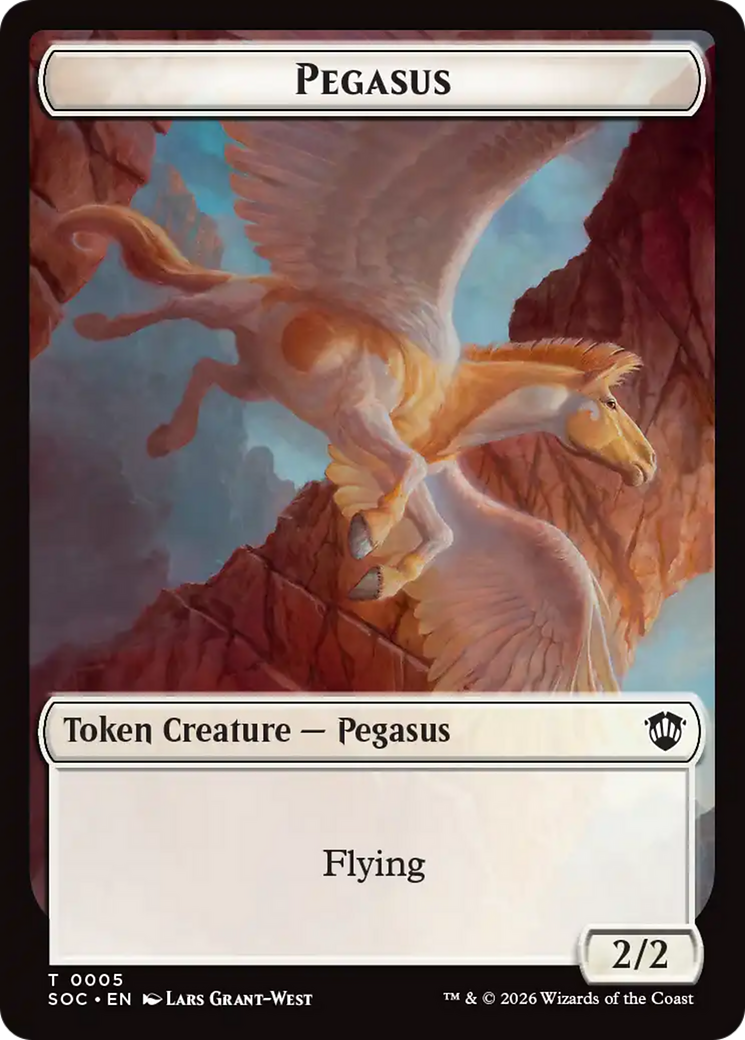 Contract // Pegasus Double-Sided Token [Secrets of Strixhaven Commander Tokens] | Anubis Games and Hobby