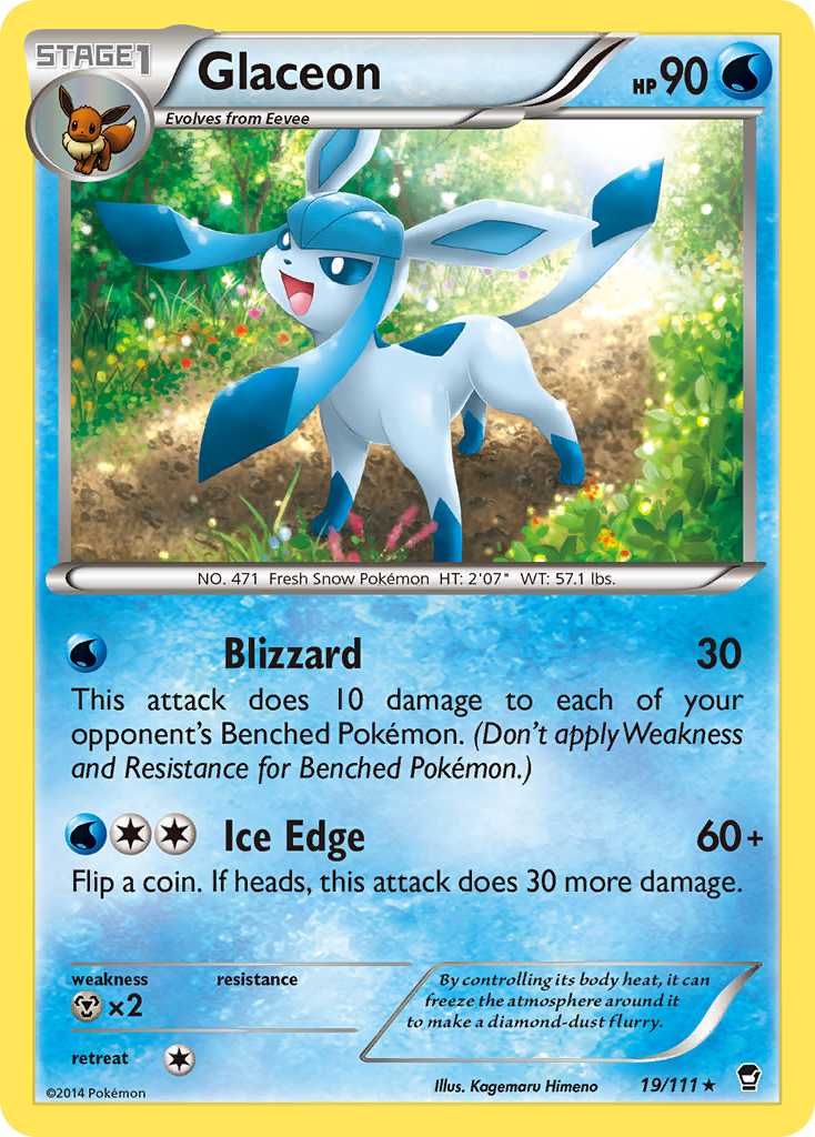 Glaceon (19/111) [XY: Furious Fists] | Anubis Games and Hobby