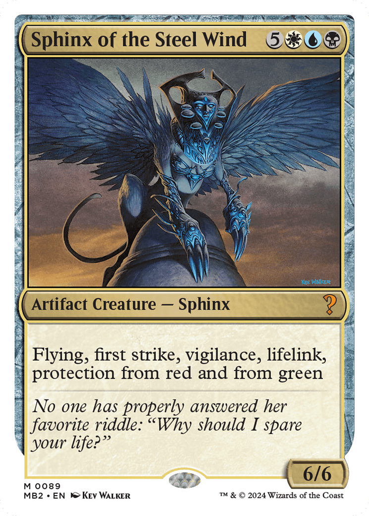 Sphinx of the Steel Wind (White Border) [Mystery Booster 2] | Anubis Games and Hobby