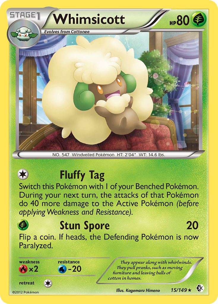 Whimsicott (15/149) [Black & White: Boundaries Crossed] | Anubis Games and Hobby