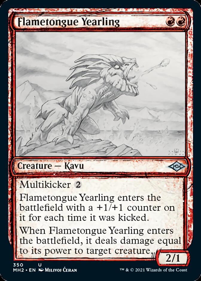 Flametongue Yearling (Sketch) [Modern Horizons 2] | Anubis Games and Hobby