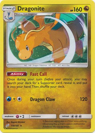 Dragonite (119/181) (Cosmos Holo) [Sun & Moon: Team Up] | Anubis Games and Hobby
