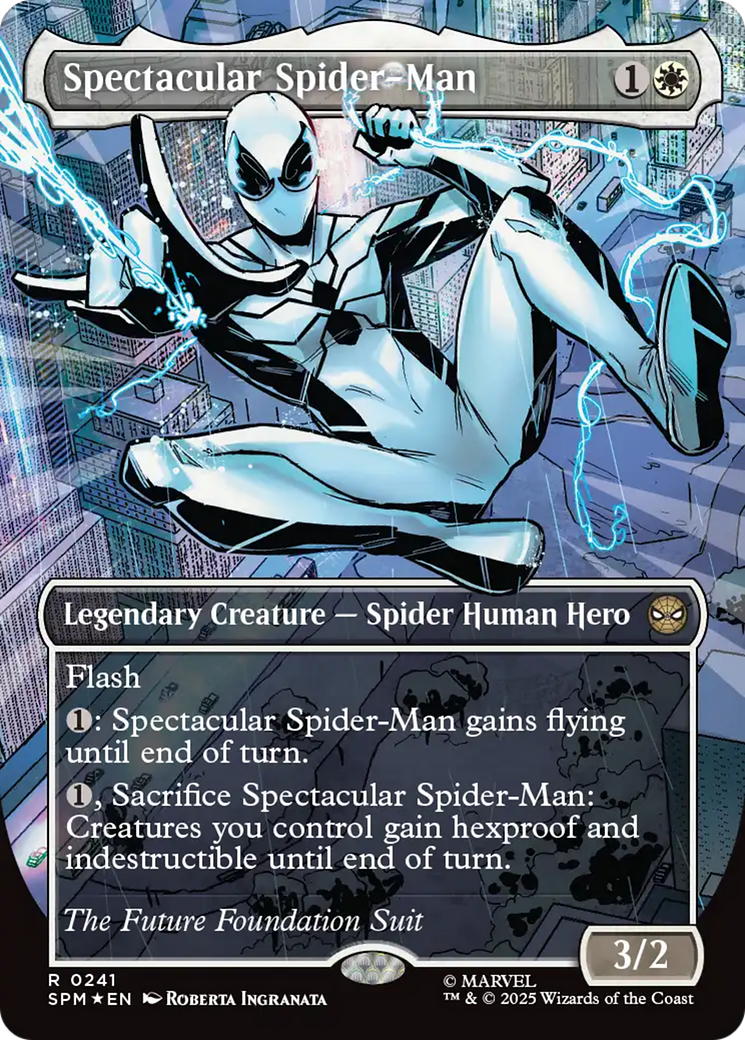 Spectacular Spider-Man (0241) (Borderless) (Textured Foil) [Marvel's Spider-Man] | Anubis Games and Hobby