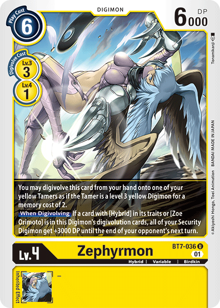 Zephyrmon [BT7-036] [Next Adventure] | Anubis Games and Hobby