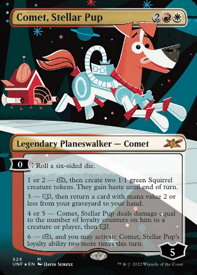 Comet, Stellar Pup (Borderless) (Galaxy Foil) [Unfinity] | Anubis Games and Hobby