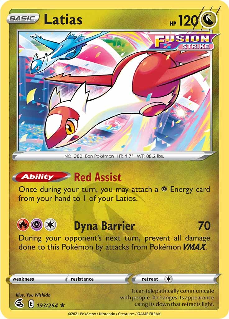 Latias (193/264) [Sword & Shield: Fusion Strike] | Anubis Games and Hobby