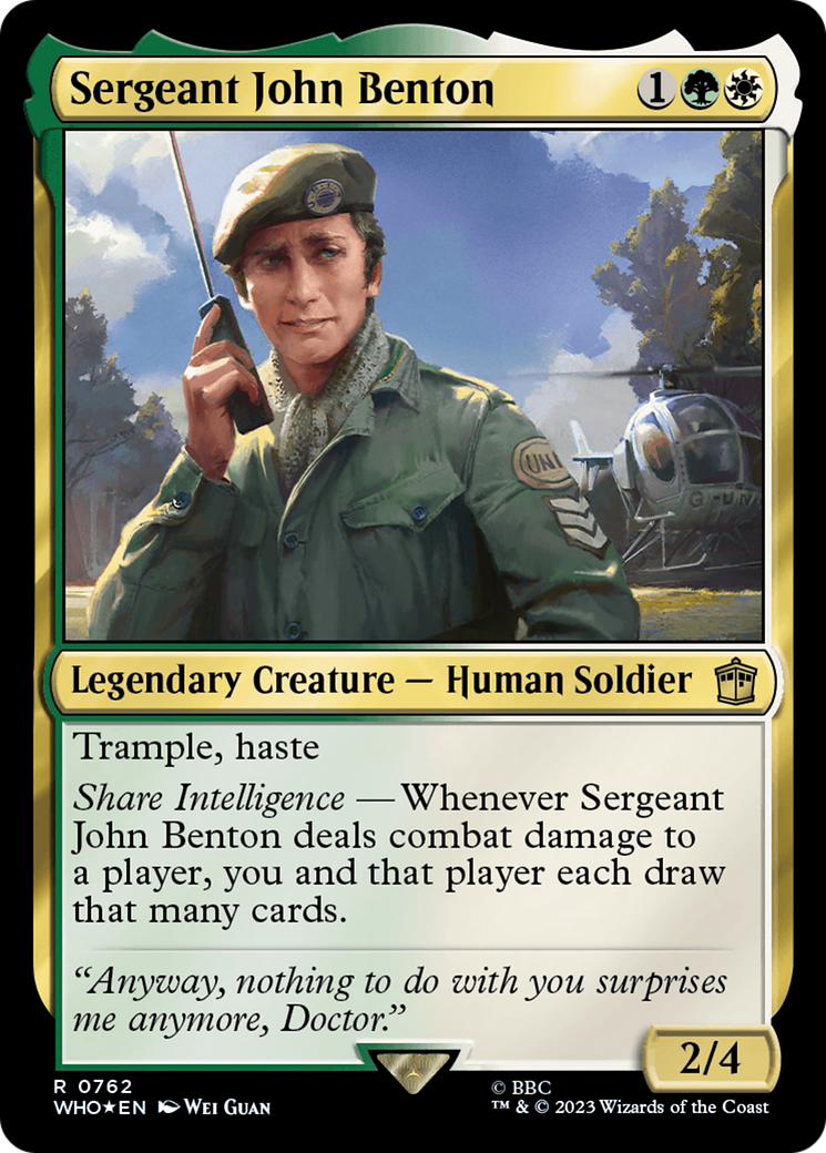 Sergeant John Benton (Surge Foil) [Doctor Who] | Anubis Games and Hobby