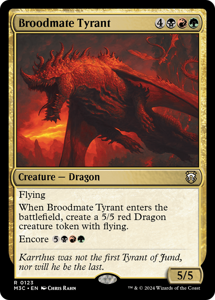 Broodmate Tyrant (Extended Art) (Ripple Foil) [Modern Horizons 3 Commander] | Anubis Games and Hobby