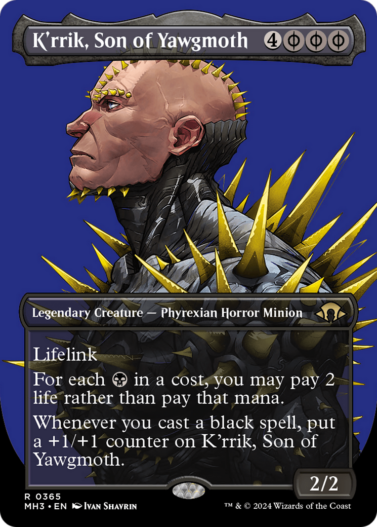 K'rrik, Son of Yawgmoth (Borderless) [Modern Horizons 3] | Anubis Games and Hobby