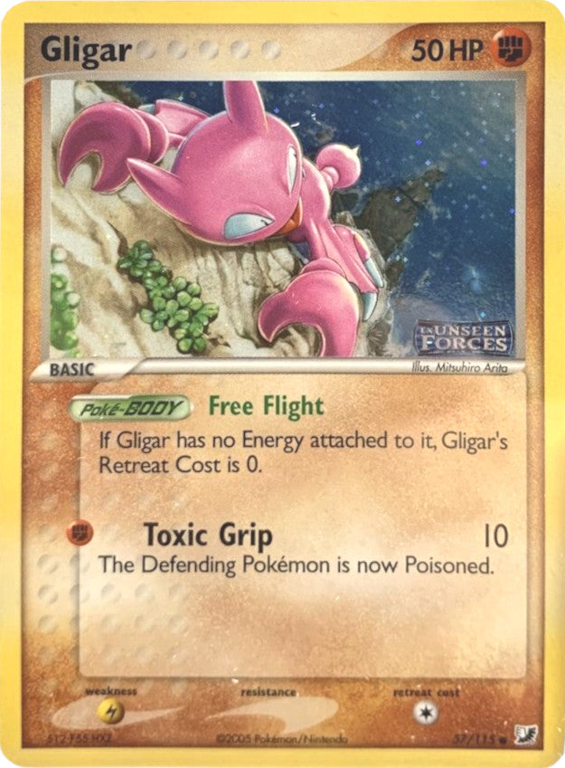 Gligar (57/115) (Stamped) [EX: Unseen Forces] | Anubis Games and Hobby