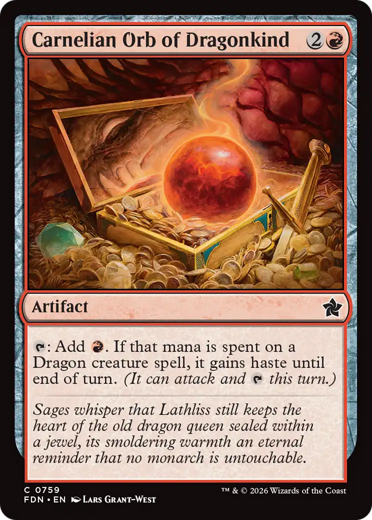 Carnelian Orb of Dragonkind (0759) [Foundations] | Anubis Games and Hobby