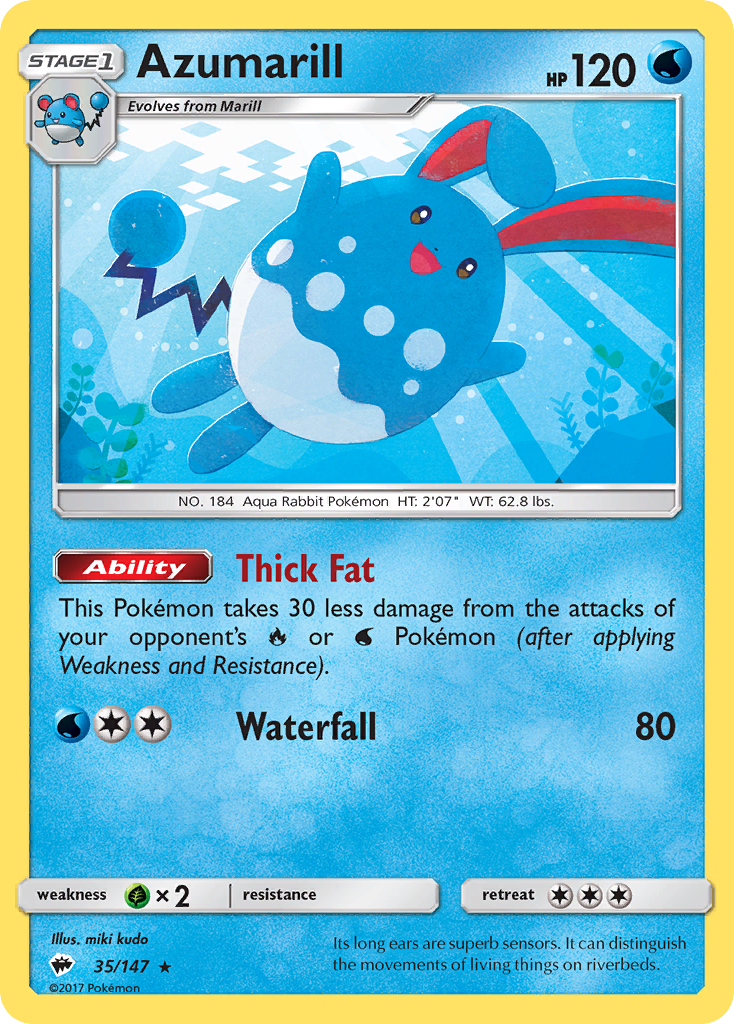 Azumarill (35/147) [Sun & Moon: Burning Shadows] | Anubis Games and Hobby