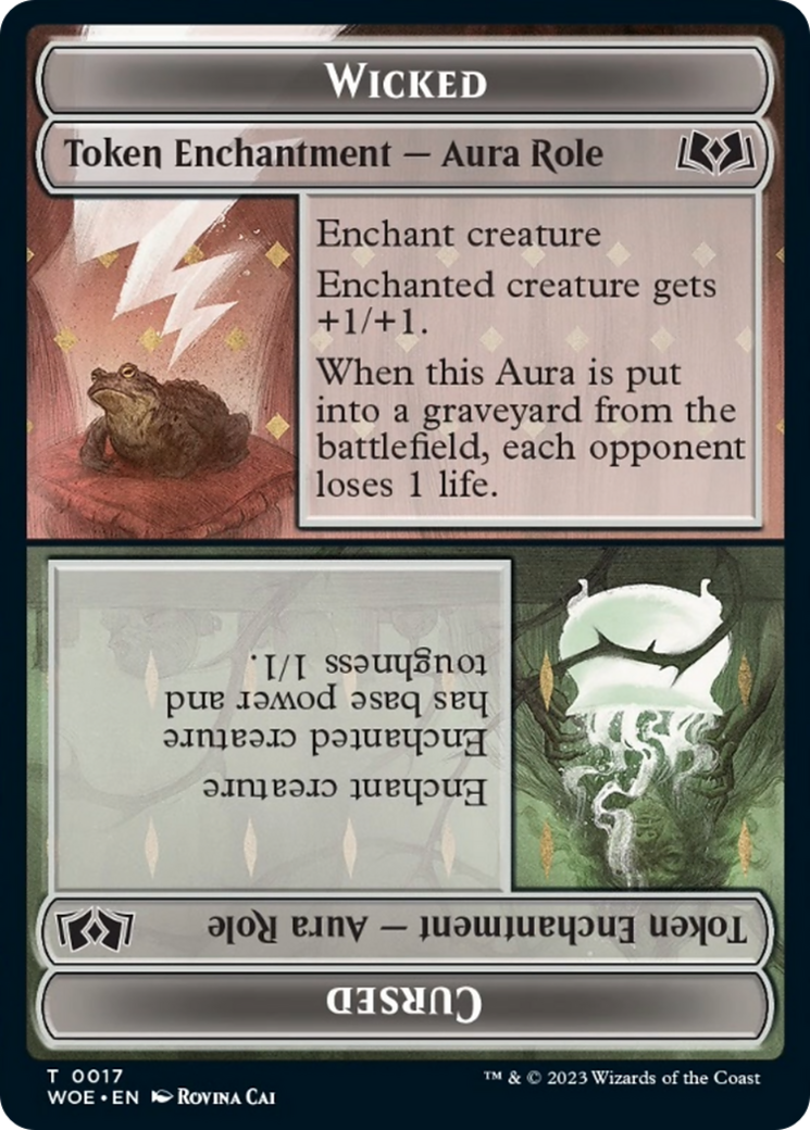 Wicked Role / Cursed Role (WOE) // Treasure (MH3) Double-Sided Token [The List] | Anubis Games and Hobby