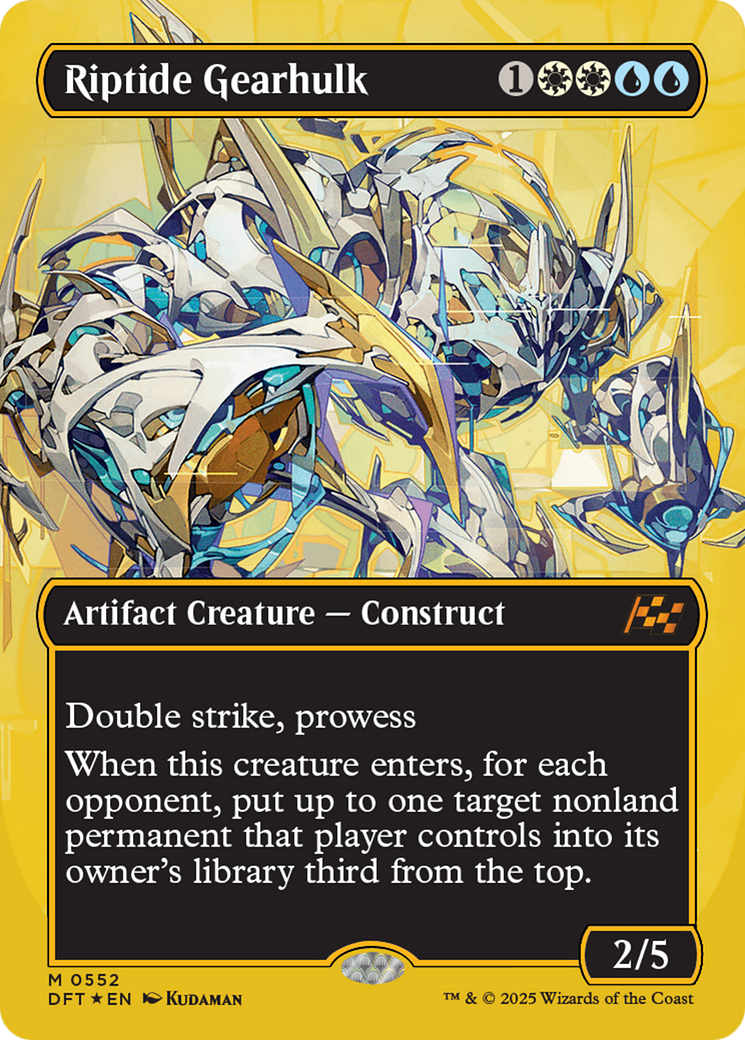 Riptide Gearhulk (Borderless) (First-Place Foil) [Aetherdrift] | Anubis Games and Hobby