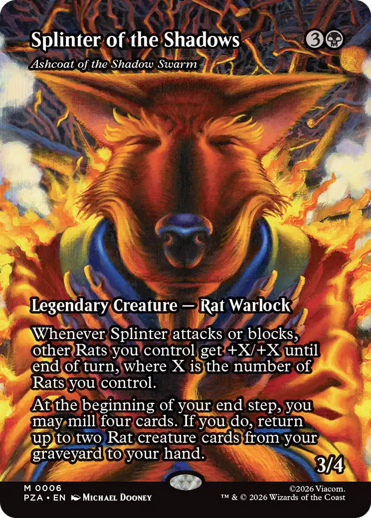 Splinter of the Shadows - Ashcoat of the Shadow Swarm (Borderless) [Teenage Mutant Ninja Turtles Eternal-Legal] | Anubis Games and Hobby