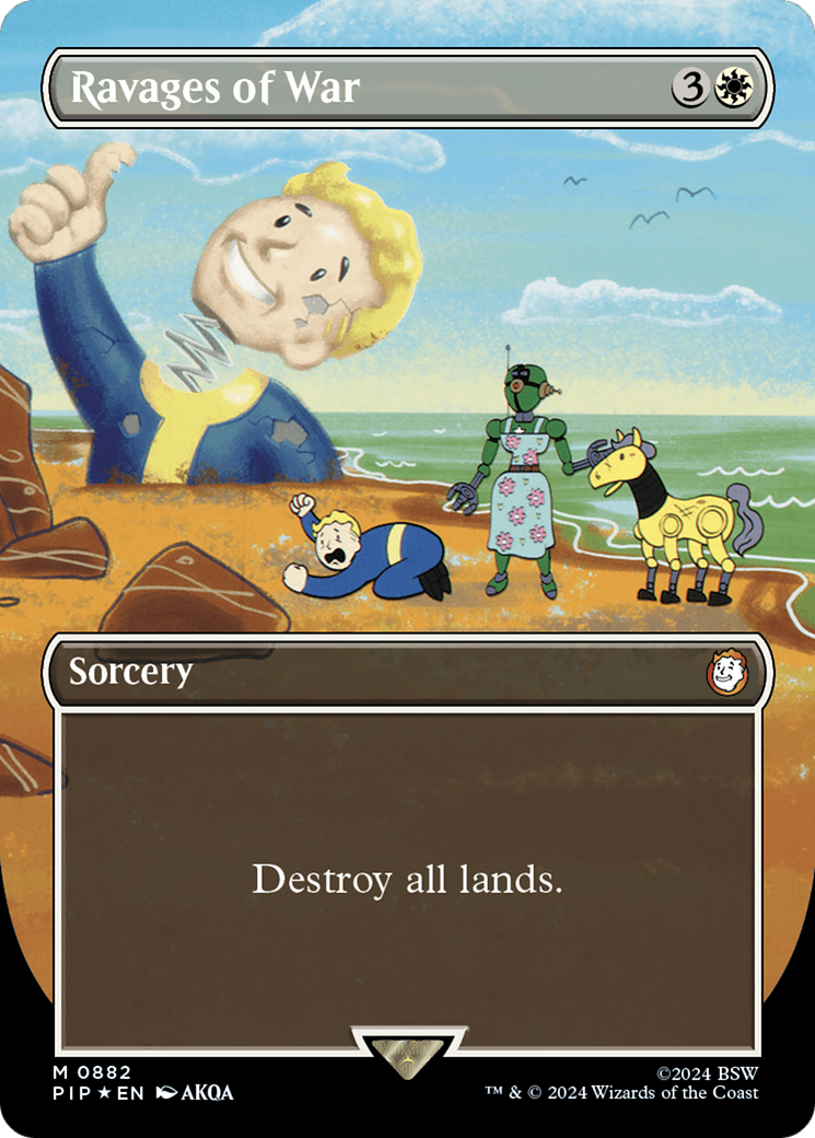 Ravages of War (Borderless) (Surge Foil) [Fallout] | Anubis Games and Hobby