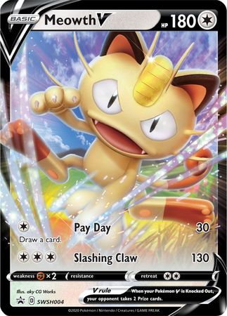 Meowth V (SWSH004) [Sword & Shield: Black Star Promos] | Anubis Games and Hobby