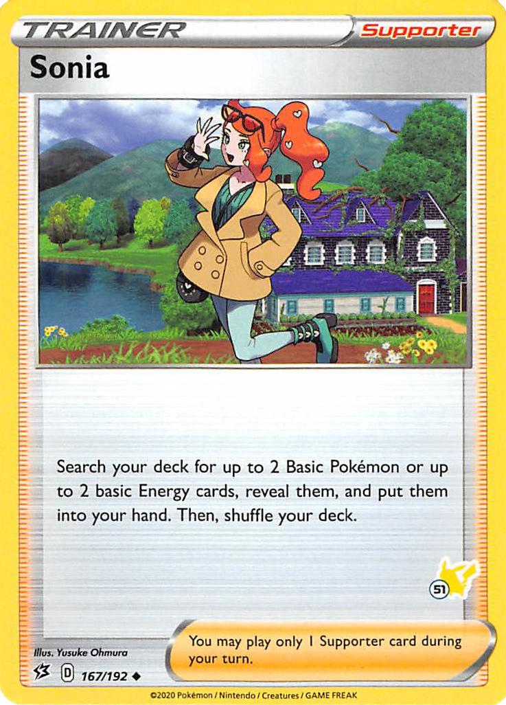 Sonia (167/192) (Pikachu Stamp #51) [Battle Academy 2022] | Anubis Games and Hobby