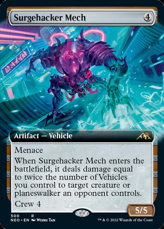 Surgehacker Mech (Extended Art) [Kamigawa: Neon Dynasty] | Anubis Games and Hobby