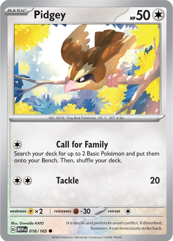 Pidgey (016/165) [Scarlet & Violet: 151] | Anubis Games and Hobby