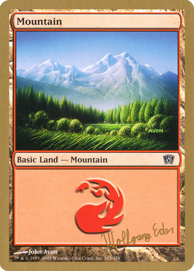 Mountain (we343) (Wolfgang Eder) [World Championship Decks 2003] | Anubis Games and Hobby