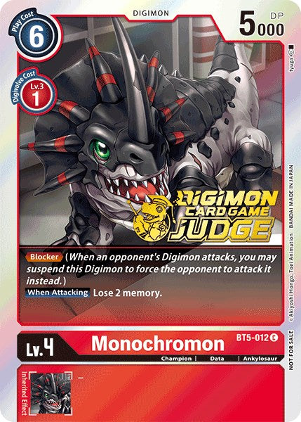 Monochromon [BT5-012] (Judge Pack 1) [Battle of Omni Promos] | Anubis Games and Hobby