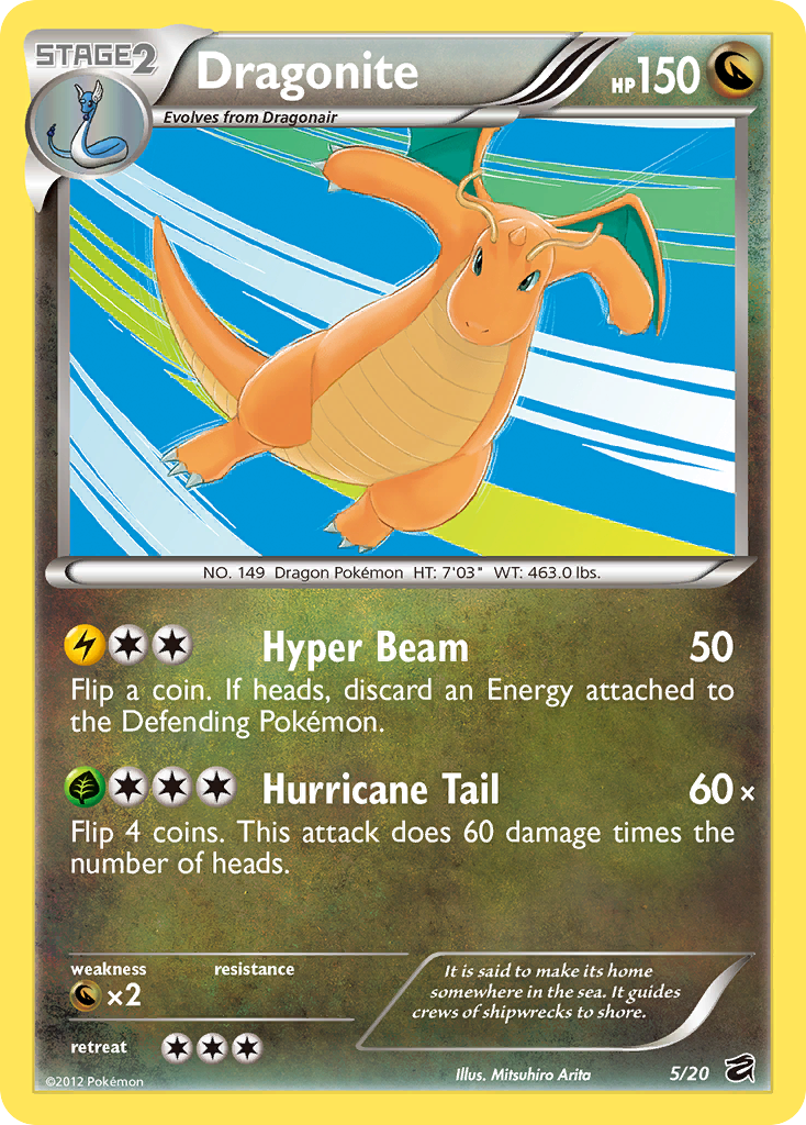 Dragonite (5/20) [Black & White: Dragon Vault] | Anubis Games and Hobby