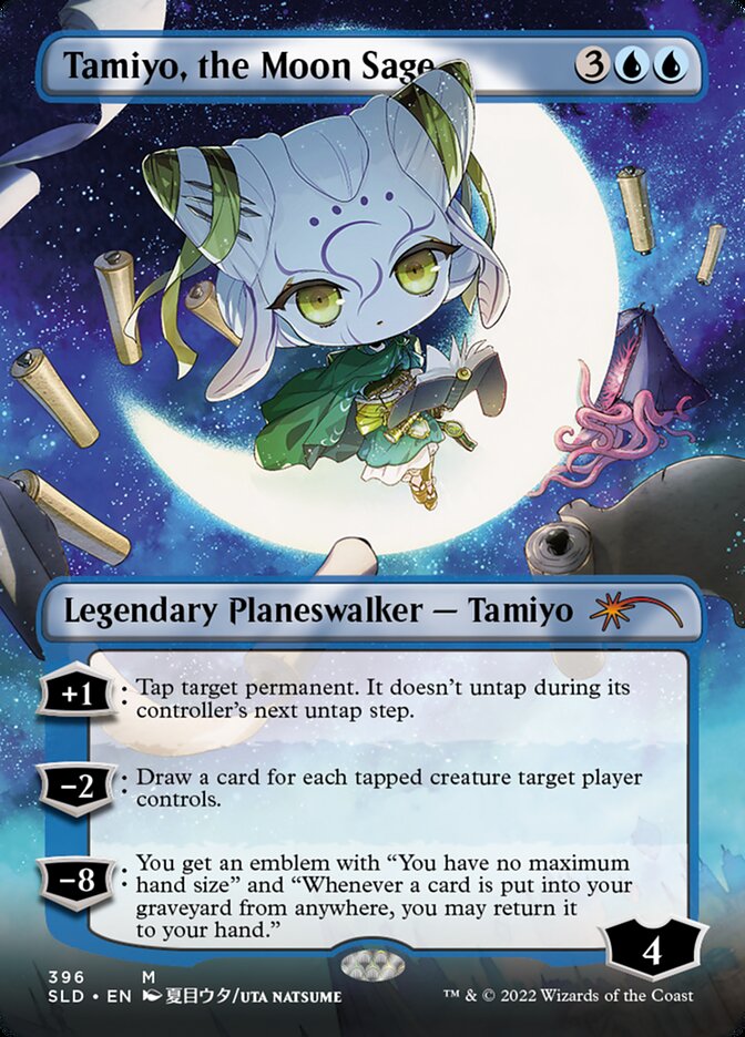 Tamiyo, the Moon Sage (Borderless) [Secret Lair Drop Series] | Anubis Games and Hobby