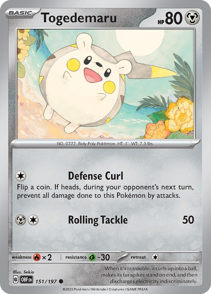 Togedemaru (151/197) [Scarlet & Violet: Obsidian Flames] | Anubis Games and Hobby