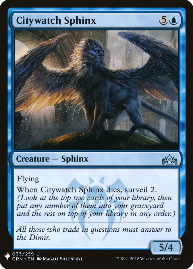 Citywatch Sphinx [Mystery Booster] | Anubis Games and Hobby