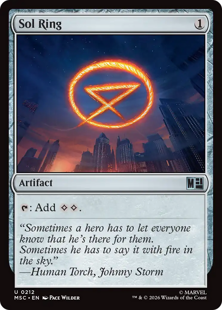 Sol Ring (0212) [Marvel Super Heroes Commander] | Anubis Games and Hobby
